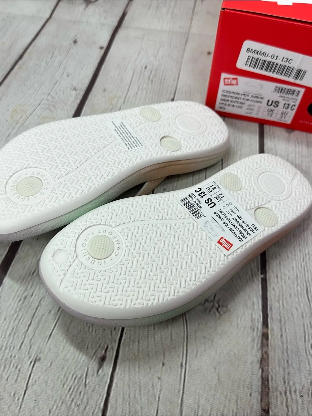 Fitflop IQUSHION iridescent Thong Sandals flip flops kids youth beach summer